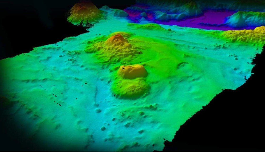 Рисунок 1 - Пример визуализация рельефа дна на основе полученных данных в формате «облака точек»