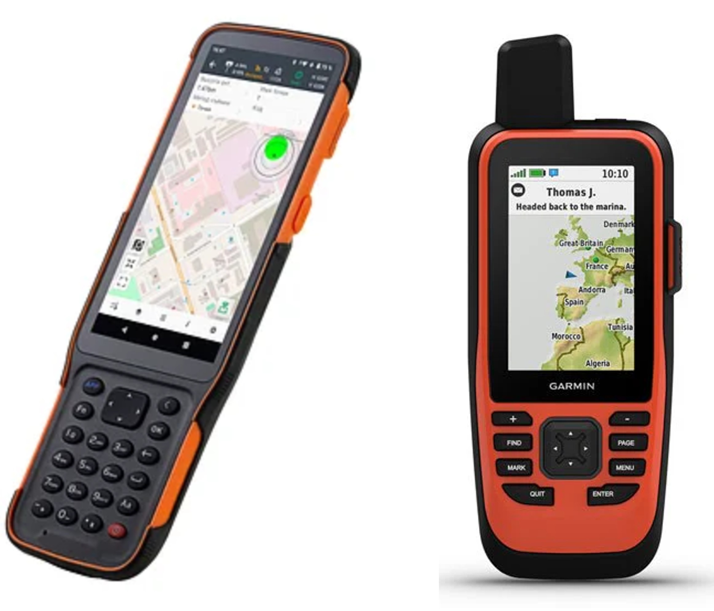 Рисунок 4 - Полевой контроллер CHCNAV HCE600 и портативный GPS-навигатор типа GPSMAP 86i