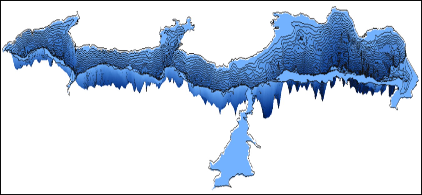 3D визуализация Верхнетобольского водохранилища