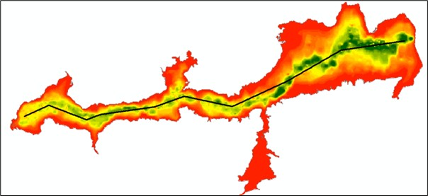 Карта проведенного профиля