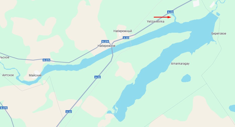 Рисунок 1 - Каратомарское водохранилище и его залив