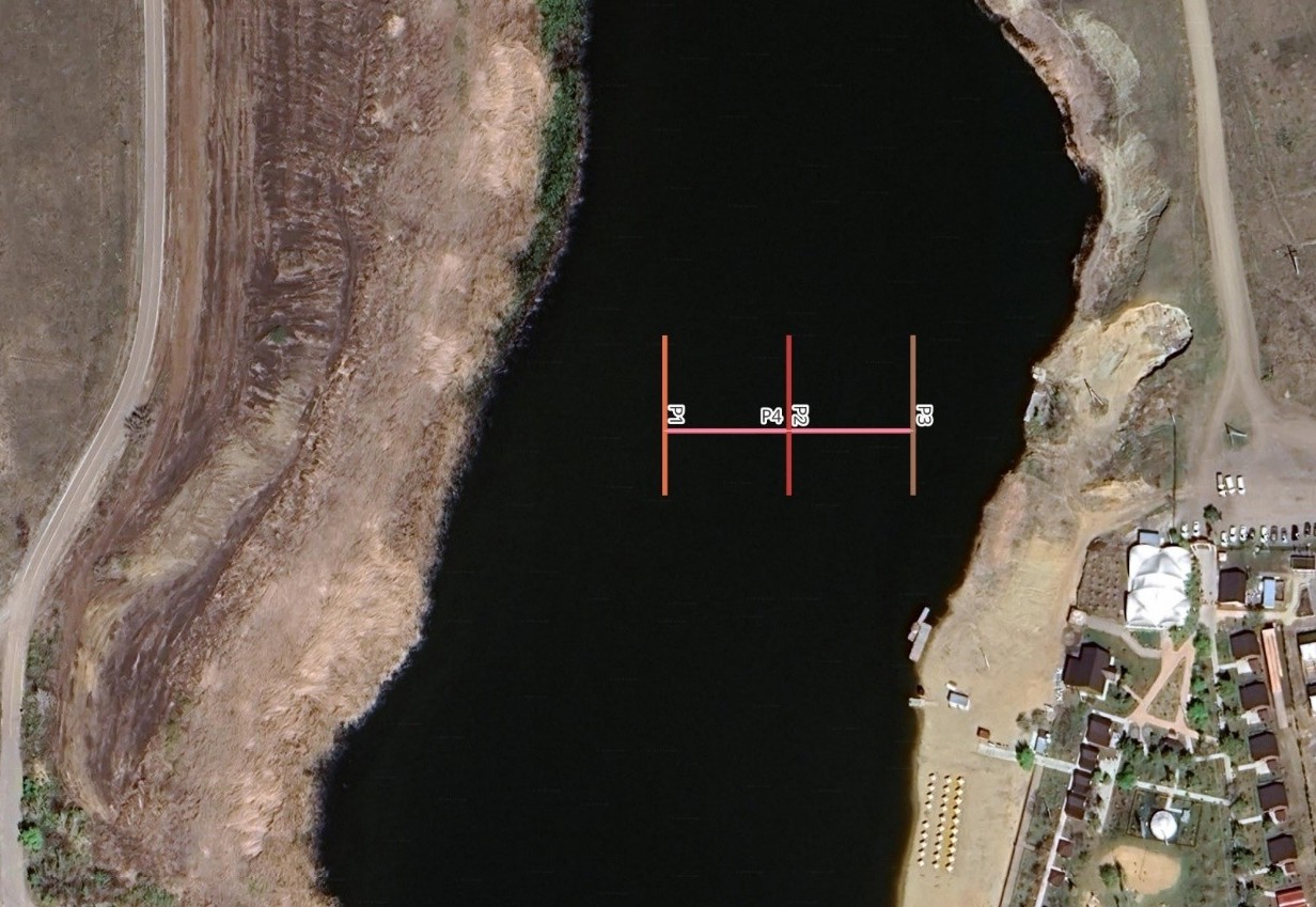 Рисунок 4 - Карта полигона дополнительных исследований и расположения сечений полигона