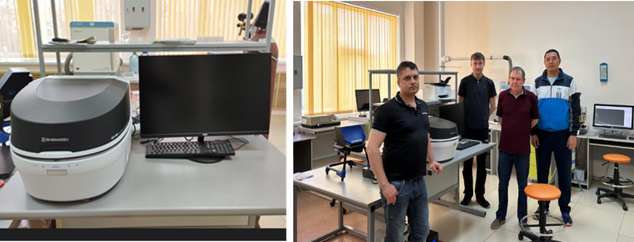 Рисунок 6 - Проведение работ по метрологической аттестации РФСА Shimadzu EDX 7000P с участием эксперта РГП Казстандарт