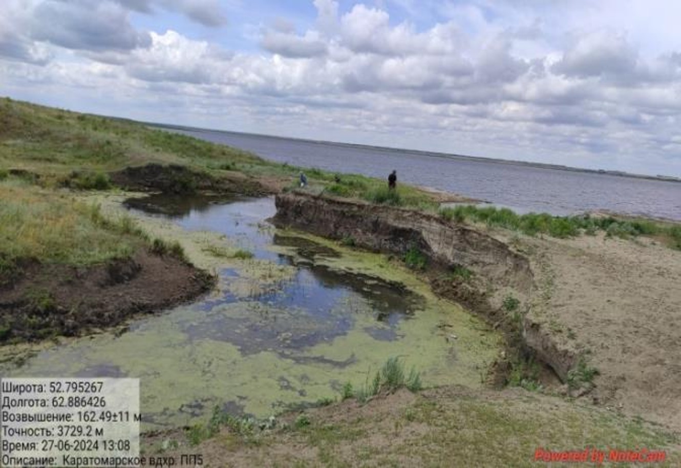 Рисунок 1 - МП-.19. Между пос. Нагорное и Ленинское. Участок со сложным микрорельефом со следами антропогенного воздействия (интенсивный выпас)